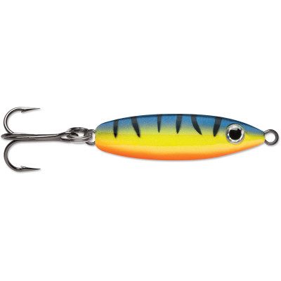 VMC Rattle Spoon Ice Lure 1/8 oz Glow Red Shiner Jagged Tooth Tackle