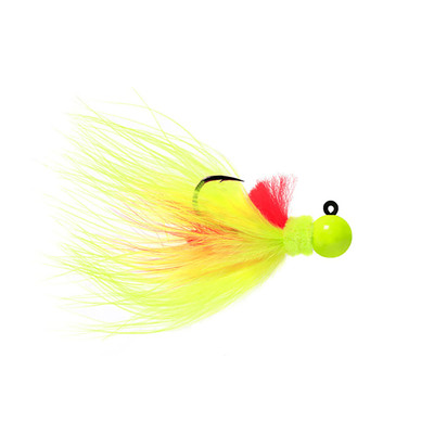Hawken Marabou Series AeroJig Chartreuse-Chartreuse-Red-Flame