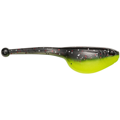 Strike King Mr. Crappie ShadPole Soft Baits Tuxedo Black-Chartreuse Glow