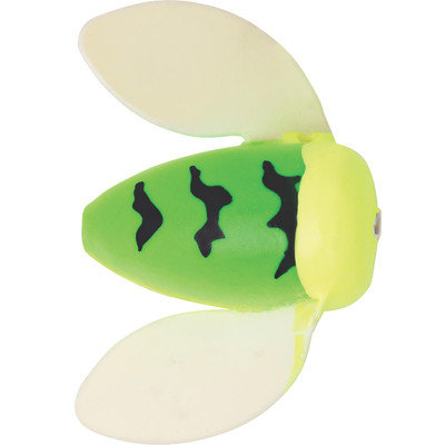 Worden's Spin-N-Glo White Wings - Lime Chartreuse Tiger