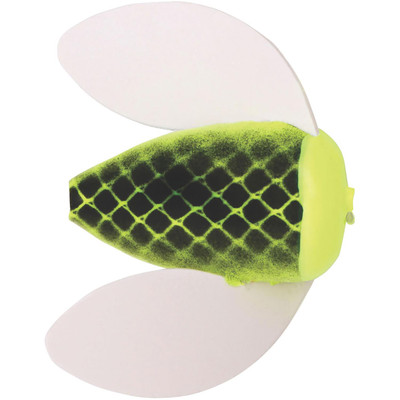 Worden's Spin-N-Glo White Wings - Chartreuse Black