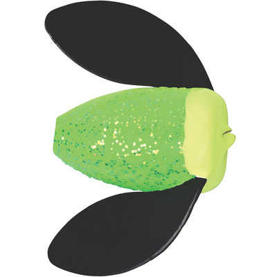 Worden's Spin-N-Glo Black Wings - Glitter Lime CHR