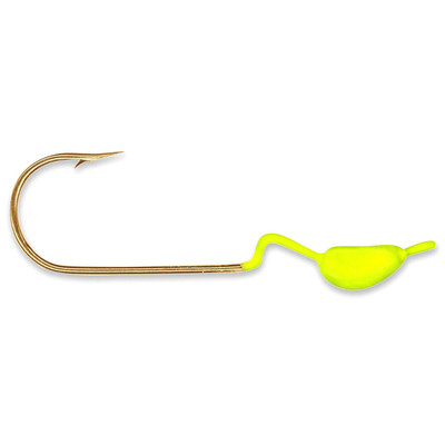 Charlie Brewer's Weedless Crappie Slider Heads Chartreuse