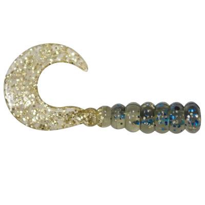 Southern Pro Hot Grubs Smoke Blue-Gold Sparkle-Clear Gold Sparkle