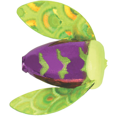 Worden's Spin-N-Glo Chartreuse Wings - Metallic Purple-CHR Tiger