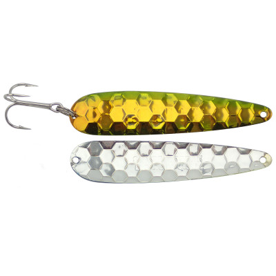 Wolverine Tackle Silver Streak Crush Fishing Spoon Lure, Orange, 1