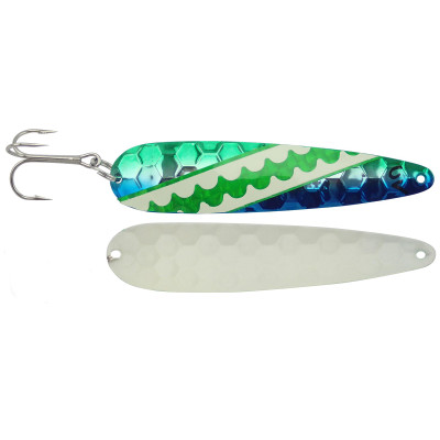 Silver Streak Spoon Blue Dolphin-Glow Back