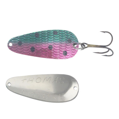 Thomas Cyclone Wobbler Spoon Freshwater Fishing Lure, Gold/Red, 1 1/2, 1/6 oz., Size: Standard