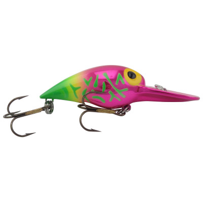 Brad's Wigglers Crank Bait, Pink/Purple Herringbone/Chartreuse Bill