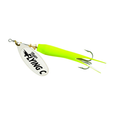 Mepps Flying C Spinner Hot Chartreuse-Silver