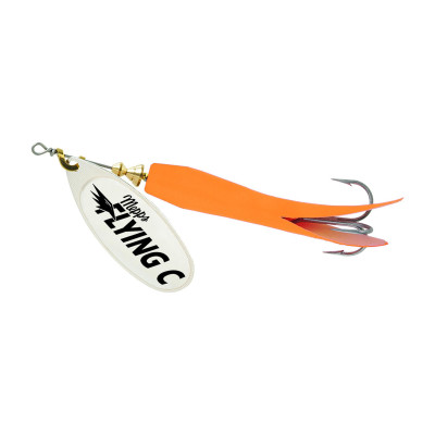 Mepps Flying C Spinner Hot Orange-Silver