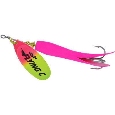 Mepps Flying C Spinner Hot Pink-Hot Pink-Chartreuse