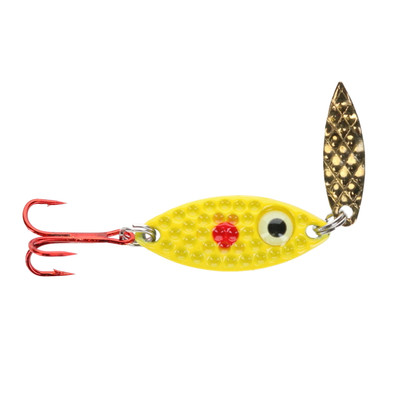 PK Lures Predator Spoon Yellow Glow Orange Dot