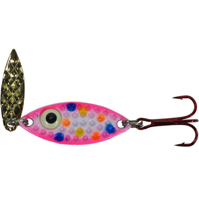 Pk Lures Predator Flash Spoon - 1/16 oz. - Crackle Pink Glow