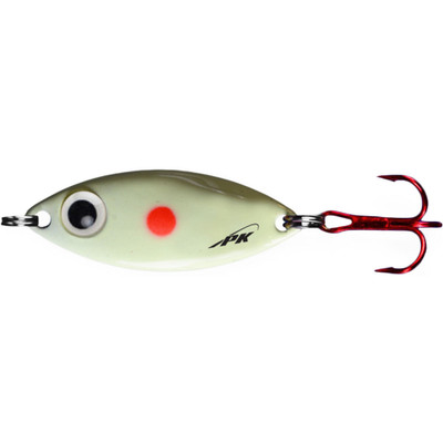 PK Lures PK Spoon Red Dot Glow