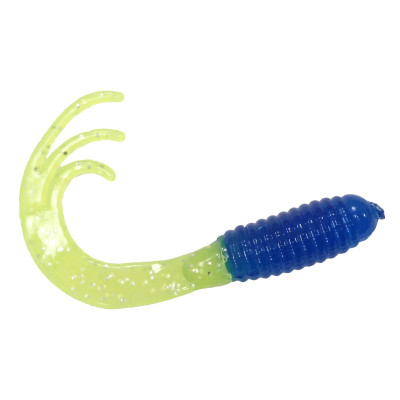 Southern Pro Triple Tip Grubs Blue-Chartreuse Sparkle