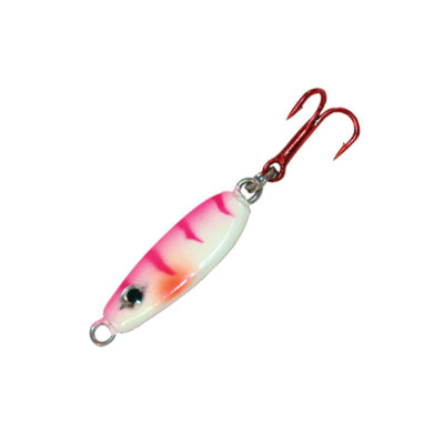 Northland UV Forage Minnow Jigging Spoon Pink Tiger