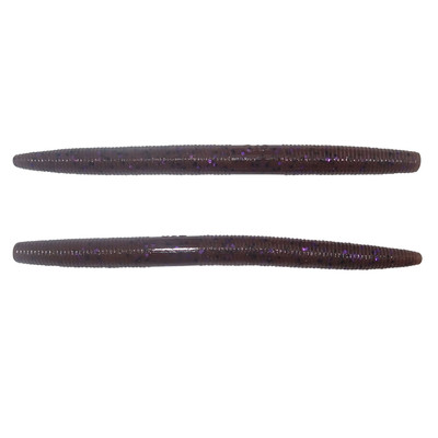 Yamamoto Baits Senko 5in Worm, 10 Pack, Purple With Emerald Flake/Cinnamon  Brown