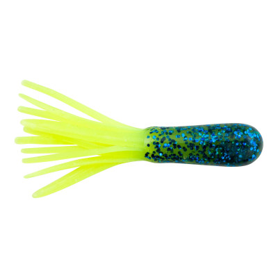 Johnson Crappie Buster Tubes Blue Sparkle-Chartreuse