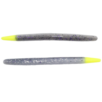 Yamamoto Original Senko Worms Smoke/Pearl Blue Laminate (Chartreuse Tip)