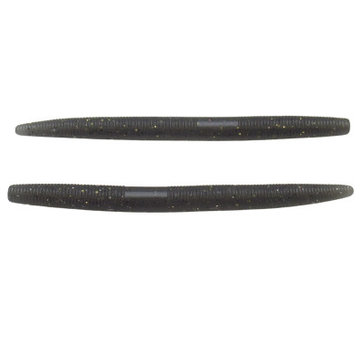 Yamamoto Baits Senko Worm, 10 Pack, 4in, Smoke with Large Black