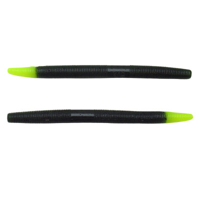 Yamamoto Original Senko Worms Watermelon w/ Black Flake (Chartreuse Tip)