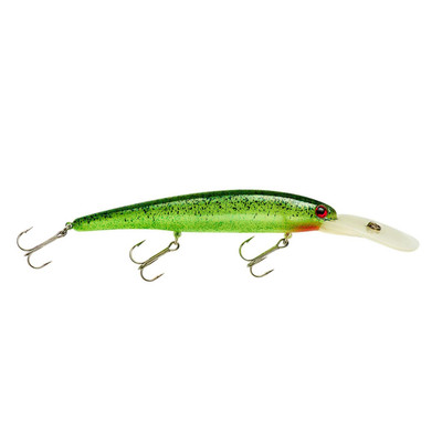 Bandit Walleye Deep Diver Glo Green-Black Splatter