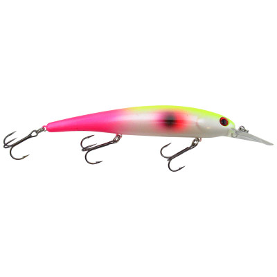 Bandit Walleye Shallow Diver White Yellow Pink Tail