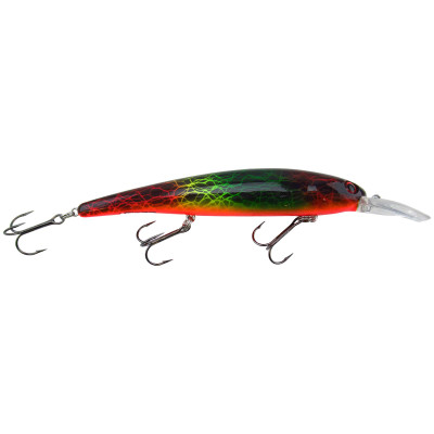 Bandit Walleye Shallow Diver Red Green Yellow Black Lace