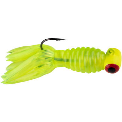 Strike King Mr. Crappie Sausage Heads Hot Chartreuse-Chartreuse Head