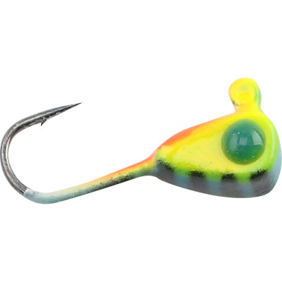 Clam Dave Genz Drop-Kick Jig Chartreuse-Blue Glow Bar