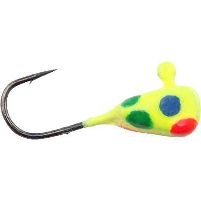 Clam Dave Genz Drop-Kick Jig Glow Chartreuse Wonderbread