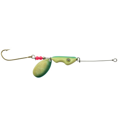 Erie Dearie Elite Series Spinner Lime Glow/Color Blade; 3/4 oz.