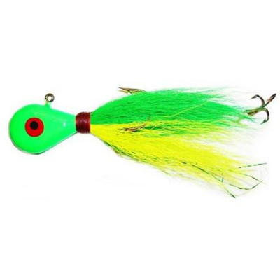 Venom High Dollar Stinger Bucktail Jig Lime HD-Lime-Chartreuse-Green Flash