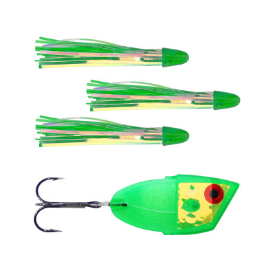 Diabolical Cut Bait Meat Rig UV Green Herring