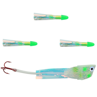 Dreamweaver Cut Bait Meat Head Rig UV Green Gasoline