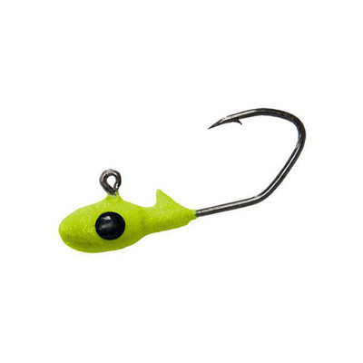 Bobby Garland Mo'Glo Overbite Sickle Jig Heads Mo'Glo Chartreuse