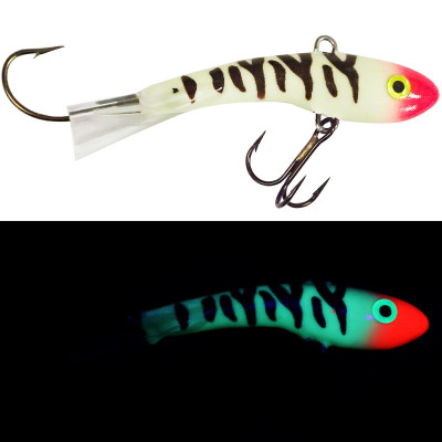 Moonshine Lures Shiver Minnow Glow Bloody Nose