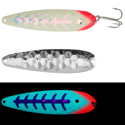 Moonshine Lures Super Glow Salmon Trolling Fly / Green Jeans