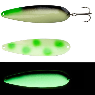 Moonshine Lures Trolling Spoon Exclusive Color - Dotted Glow Diehard