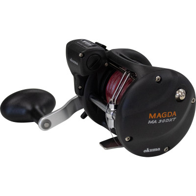 OKUMA MAGDA PRO MA-45DX LINE COUNTER PRE-SPOOLED LEADCORE 5 COLOR 27# FREE  SPOON