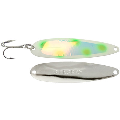 Michigan Stinger Stingray Spoon UV Green Glo Dot Trans