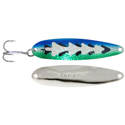 Michigan Stinger Stingray Spoon. Black Wiggler - Gagnon Sporting Goods