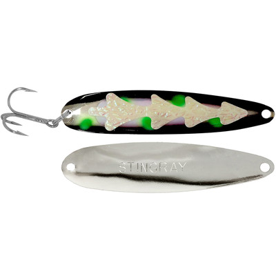 Michigan Stinger Stingray Spoon Super UV Glow Artic Ice