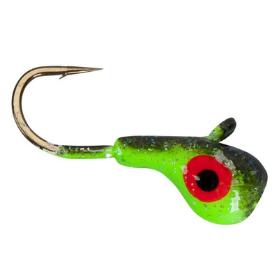 Lindy Tungsten Toad Jig Black-Chartreuse Green
