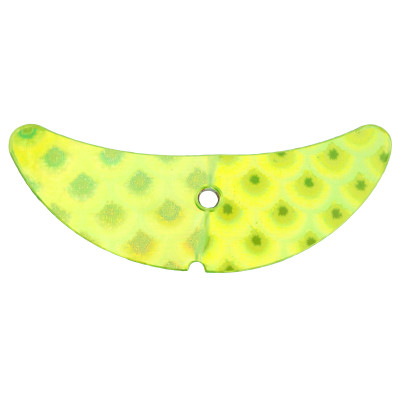 Mack's Smile Blade Chartreuse Scale; 1.1 in.