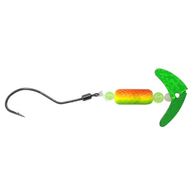 Mack's Smile Blade Spindrift Walleye Rig Green Sparkle