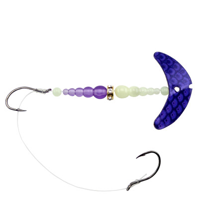 Mack's Smile Blade Double Whammy Walleye Rig Purple Scale