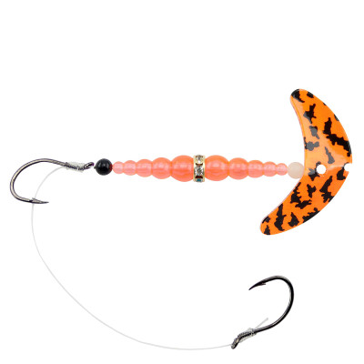 Mack's Smile Blade Double Whammy Walleye Rig Orange Black Tiger