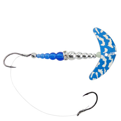 Mack's Smile Blade Double Whammy Walleye Rig Blue Silver Tiger